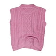thumbnail image 3 of Vedolay Womens Casual Tops Womens 2023 Trendy Fall Fashion Sweaters Knit Ribbed Stripe Pullover Top,Pink S, 3 of 4