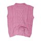 thumbnail image 4 of Gibobby Suéter casual mujer, Suéter de rayas con cuello en V para mujer, cuello elástico, casual, sin mangas(Rosa,G), 4 of 5