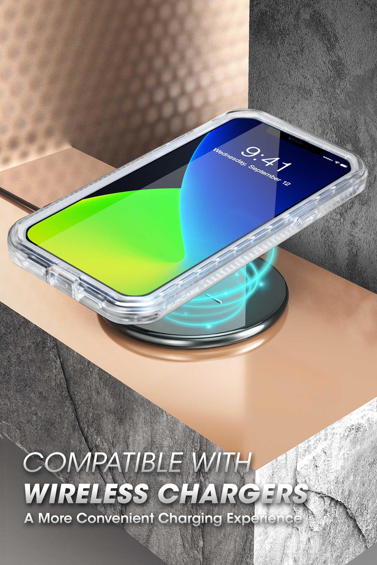 SUPCASE Unicorn Beetle Pro Series Case for iPhone 12 / iPhone 12 Pro (2020 Release) 6.1 Inch, Built-in Screen Protector Full-Body Rugged Holster Case (Frost)