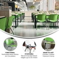thumbnail image 5 of Home and Office Green Plastic Stack Chair with Perforated Back - Guest Chair, 5 of 9