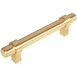 Cosmas 5-Pack Brushed Brass Cabinet Handles – 12-5/8" Hole Centers, Solid Steel Bar Pulls (319mm)