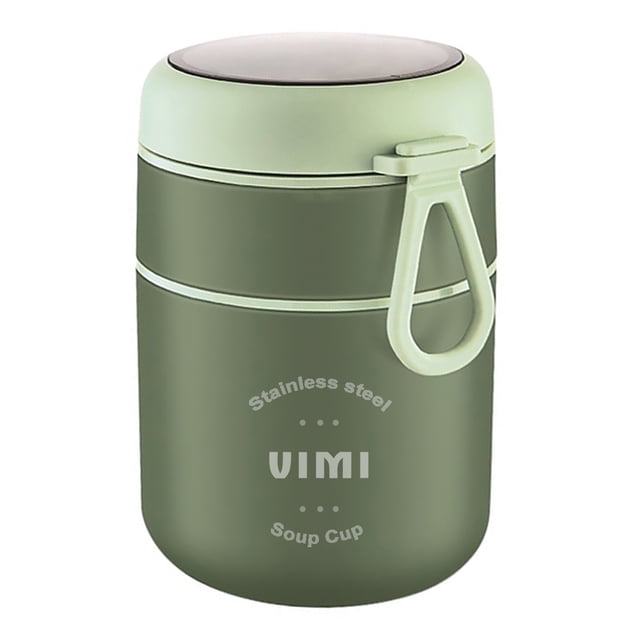 Lonchera Térmica VIMI De Acero Inoxidable 710ml Incluye Cuchara verde