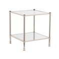 thumbnail image 2 of HomeRoots 402476 24 in. Glass & Iron Square Mirrored End Table, Silver, 2 of 3