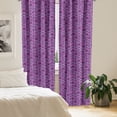 thumbnail image 2 of Ambesonne Floral Curtains, Lilac Pansy Flowers Pattern, Pair of 28"x84", Pale Eggplant and Violet, 2 of 5