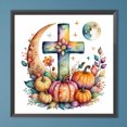 thumbnail image 2 of Pintura de diamante 5D DIY, taladro redondo completo, Kit de calabaza cruzada de Halloween, decoración del hogar FLhrweasw Nuevo, 2 of 9