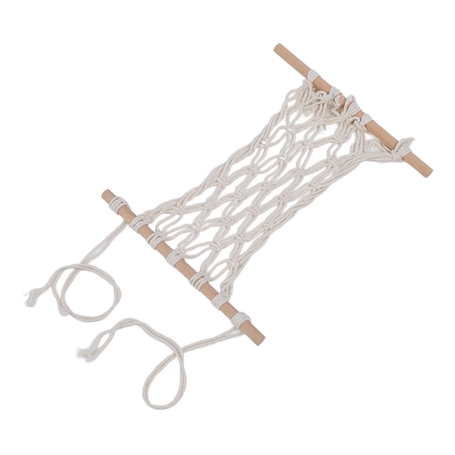 Hanging Fruit Hammock with Hooks Storage Net Bag Hand Woven Under Cabinet Fruit Hammock Net for Kitchen