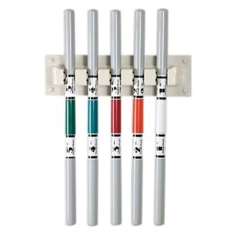 Wall rack for exercise weight bars, 3 bar vertical