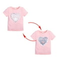 thumbnail image 2 of Odeerbi Baby Boy Girl Clothes Toddler Outfit 2024 Fashion Cotton Funny loration Flip Heart Sequins Pattern Top T-shirt Black, 2 of 9