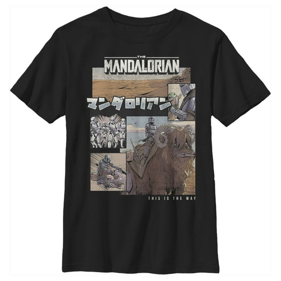 Boy's Star Wars: The Mandalorian This Is the Way  Graphic Tee Black Medium