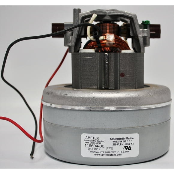 Ametek Lamb 5.7 Inch 240 Volt B/B 2 Stage Thru-Flow Motor 116604-00