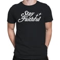 thumbnail image 2 of Stay Faithful Men's Black T-shirt, 2 of 3