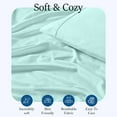 thumbnail image 4 of 900 Thread Count 100% Egyptian Cotton 3-Piece Flat Sheet (1 Flat + 2 Pillow Covers) Size Twin Color Aqua Blue Solid, 4 of 5
