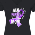 thumbnail image 4 of Inktastic I Wear Purple For My Mom Lupus Awareness Women's V-Neck T-Shirt, 4 of 5