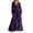 Purple, variant on ZHOGXU Fashion Womens A Line Midi Dresses Solid Color V Neck Long Sleeve Regular Fit Office Daily Wear