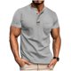 thumbnail image 2 of Ceisia Men's Henley Shirt | Slim Fit Short Sleeve Solid Color Henley | Stretch Breathable (Leather Buckle Cargo Pocket) Gift, 2 of 6
