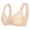 Beige, variant on Womens Cotton Blend Front Closure Bra Wireless Full Coverage Comfort T-Shirt Bra with Rabbit Print Beige Plus Size S-XXXL,Size L