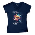 thumbnail image 5 of NASA Space Explorer Women's V-Neck T-shirt Universe Astronaut Galaxy Planet Saturn, 5 of 7
