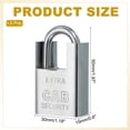 thumbnail image 2 of Uxcell Stainless Steel Padlocks, High-Security Padlock Keyed Different Shrouded Pad Locks Harden Shackle with Keys 1-3/16", 2 of 7