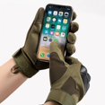 thumbnail image 2 of RV Guantes Militares Tácticos Guantes De Tiro Diseño Táctil Protección Deportiva Fitness Motocicleta Caza Todos Los Guantes para Caminar con Los Dedos,M Rojo Verde, 2 of 5