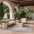 thumbnail image 6 of Nourison Easy Care 8' x 10' Silver Grey Modern Flatweave Indoor/Outdoor Rug, 6 of 14