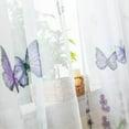 thumbnail image 2 of Tulle Curtains Pack of 2 Butterfly Lavender Sheer Gauze Curtain Rod Pocket Panels 39.4" x 78.7", 2 of 2
