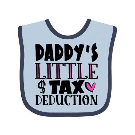 

Inktastic Daddy s Little Tax Deduction Pink Hearts Gift Baby Boy or Baby Girl Bib