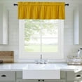 thumbnail image 2 of GlowSol Velvet Kitchen Curtain Valance Room Darkening Super Soft Curtain Valance for Bathroom Cafe Curtains, Yellow, 52"W x 15"L, 2 of 8