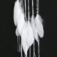 thumbnail image 4 of Atrapasueños diseño de luna nueva hecho a mano pluma blanca colgante de pared decoración del hogar ornamento artesanía regalo (luna blanca) Namotu CZJJ-ST90, 4 of 6
