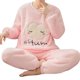 thumbnail image 1 of Conjunto de pijama de manga larga con estampado de Panda para mujer, ropa de dormir cálida, suave, Coral, para Otoño e Invierno, 1 of 4