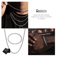 thumbnail image 3 of 2pz Pulsera Y Collar Torsal Acero Inoxidable Hombre Plata, 3 of 5