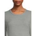 thumbnail image 4 of No Boundaries Juniors' Crew Ribbed Long Sleeve Tee, 4 of 5