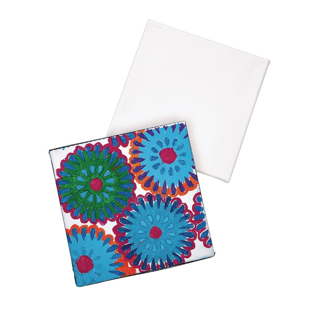 Colorations 8\" x 8\" Stretched Canvas Value Pack Set of 24