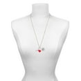 thumbnail image 3 of Delight Jewelry Silvertone Small Gelato Script Initial - A - Red Heart Nurse Strong Zoe Necklace, 3 of 4