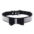 thumbnail image 1 of Methold Decoración para mascotas Cachorro Perro Gato Collar ajustable prop Correa Hebilla Rhinestone PULeather Suministros para perros negro S, 1 of 2