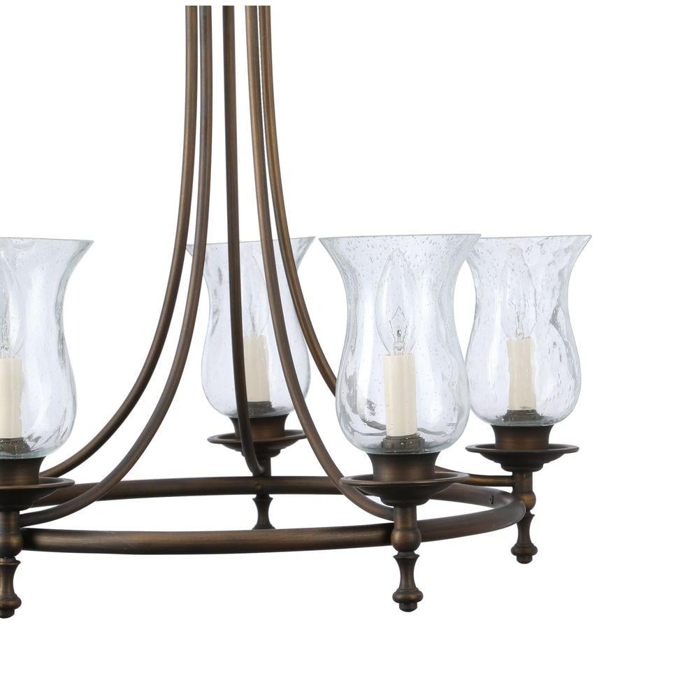 Hampton Bay Grace Rubbed Bronze 5 Light Chandelier Com