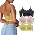 thumbnail image 3 of Lojoutye 2025 3Pc Women's Comfortable Small Bra Thin Silk Beautiful Back Thin Bra Seamless Sagging Sports Bra Thin Bras for Women Running Sports Bra Backless Bra Womens Bras No Underwire Pa, 3 of 3