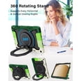 thumbnail image 2 of For Samsung Galaxy Tab A11 Plus 5G 2025/A9 Plus 5G/A9+ 2023 11 Inch with HD Screen Protector & Shoulder Strap,Heavy Duty Military,360°Rotating Stand Case for Kids, 2 of 7