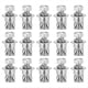 thumbnail image 1 of Anclajes de con Tuerca Hexagonal de 1/4 Pulgadas X 5/8 Pulgadas - Paquete de 100 - Bueno para de Bloques de Ladrillo Seco de Concreto - Acero Al Carbono - Plata, 1 of 5
