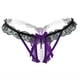 thumbnail image 1 of Gibobby Tangas de sexy mujer Bragas sexis de malla con borlas y para mujer, bragas caladas, bragas con cordones de ganchillo, tangas, lencería de G, ropa interior(Morado,G), 1 of 3