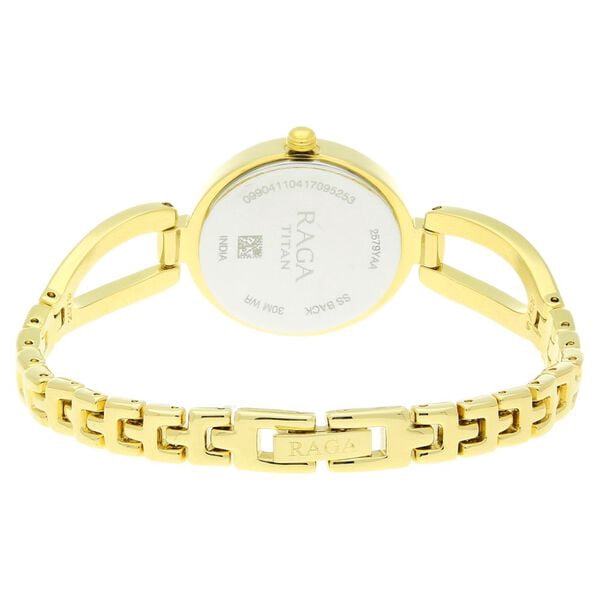 Titan Raga Viva Champagne Dial Golden Colour Metal Strap Watch for Women&nbsp;