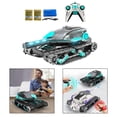 thumbnail image 1 of Coche cisterna de plástico RC, juguetes de bomba de agua de lanzamiento con luces, coche todoterreno, de giratorio de 360  degree para , 2 Mandos Azul Negro Baoblaze  Coche tanque RC, 1 of 8