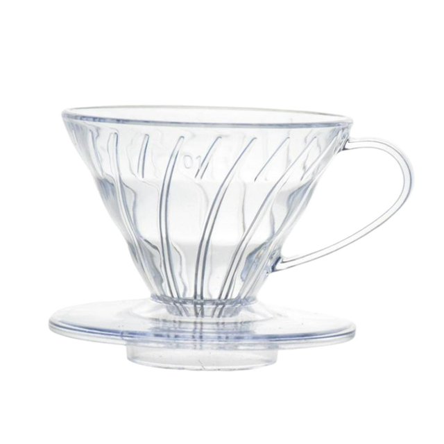HLONK Home Use Coffeepot Handmade Coffee Maker Creative Coffee Kettle Plastic Filter Cup (1-4 Cups)