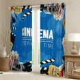 thumbnail image 2 of Manfei Filmstrip Home Blackout Curtains Set of 2 (52x84 Each), Retro Cinema Movie Window Curtains, Teen Boy Girl Kid Curtains and Drapes, Curtains Blackout Room Decor, 2 of 6