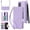 Purple, variant on Crossbody wrist type leather wallet phone case suitable for Samsung Galaxy Z fold 4 ,lanyard and card Solt