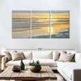 thumbnail image 3 of Elephant Stock That Sunset Moment Wall Art - Horizontal Multi Panel Canvas - Living Room Wall Decor - Beach Multi Panel - Blue And Yellow Decor By Kate Carrigan - 92" x 45", 3 of 8