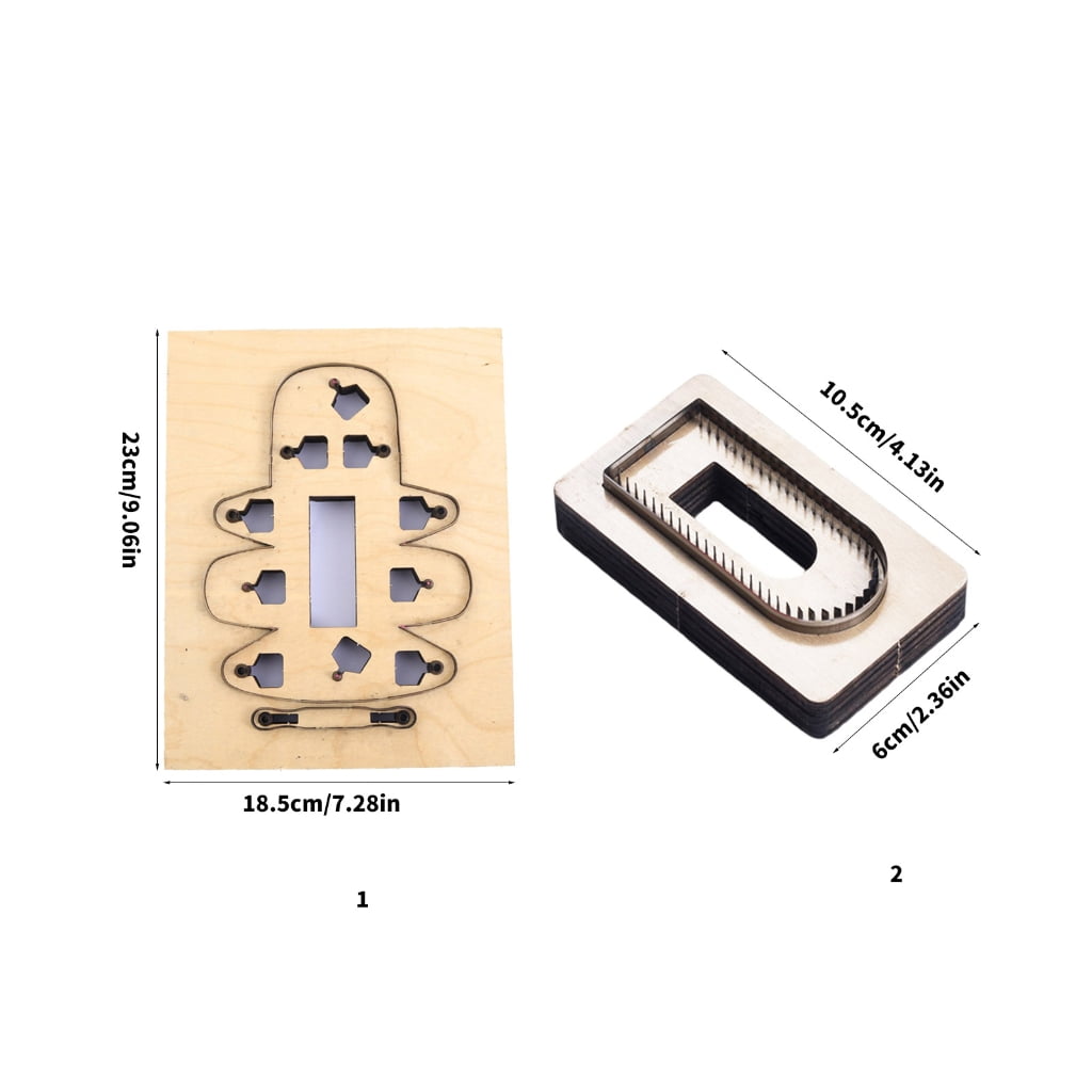 Aurgiarme Sturdy Wood Materials Leather Cutting Die for Creating Handbag Coin Holder Keychain and Without Sewing Card Bag