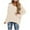 Beige, variant on Ichuanyi Womens Fall Tops, Fashion Womens Solid Color Long Sleeve V Neck Tee Casual Popular Blouse Tops