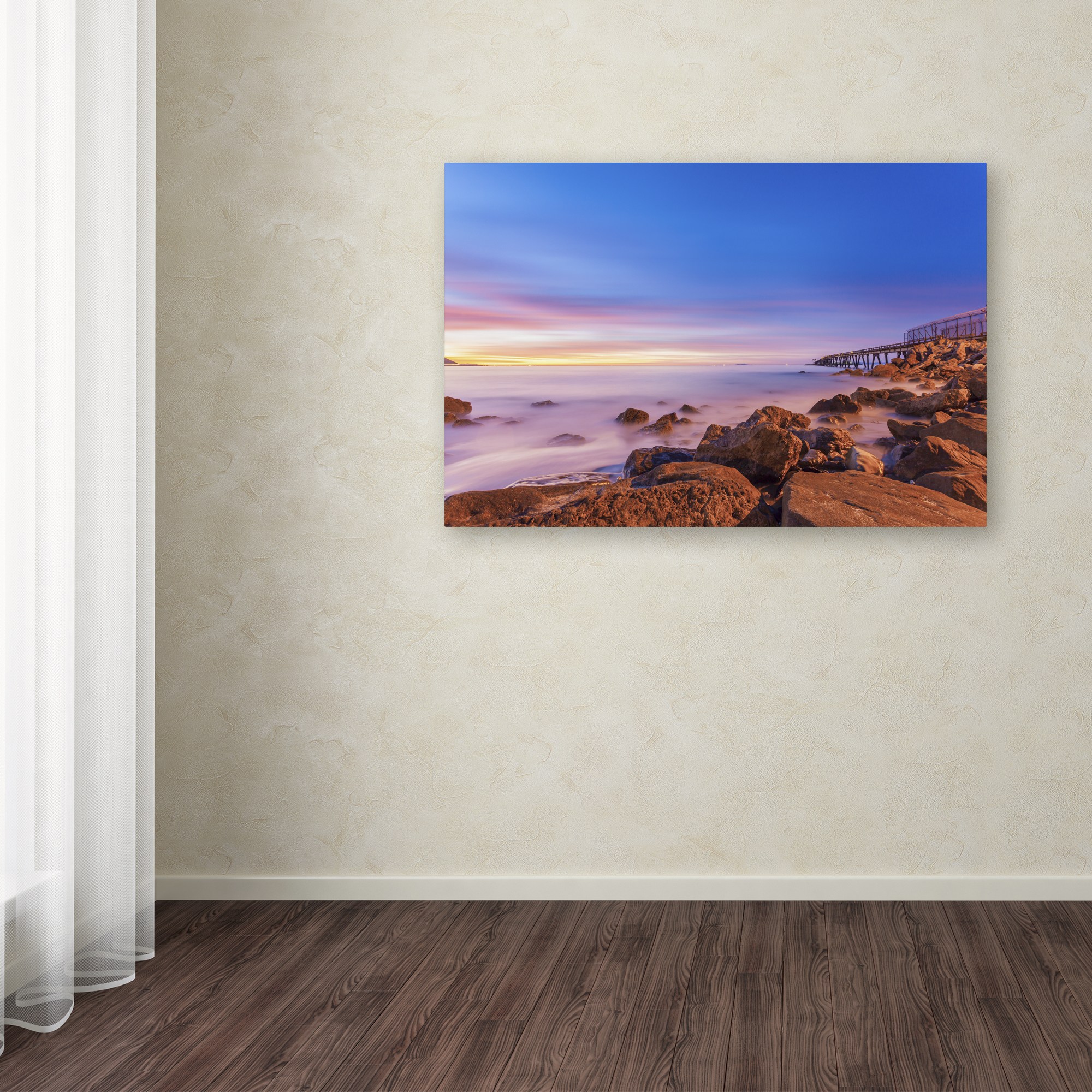 Chris Moyer 'Low Shoals View' Canvas Art