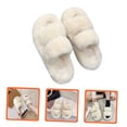 thumbnail image 3 of OATIPHO White Plush Slippers, Stylish and Comfortable, Ideal for Indoor Use, 3 of 6