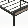 thumbnail image 6 of Modern Queen Size Metal Bed Frame with Wooden Headboard & Footboard & Storage, 6 of 12